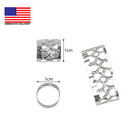 50 Pcs Dreadlocks Beads Hair Braid Rings Metal Cuffs Aluminum Dread Locks For Wo