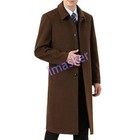 Woollen Trench Coat Men s Mid Length Thickened Loose Business Jacket Windbreaker