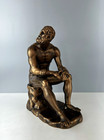 Boxer At Rest Sculpture  25cm 9 8   Roman Statue  Greek Statue  Statue Decor