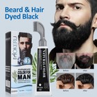 Beard Hair Color Dye Cream Natural Men Mustache Dying Black Darkening Dye