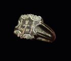 Ancient Roman Bronze Legionary Ring    Legio Vii Claudia  eagle    Standards   