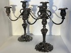 16  Tall Pair Of Vintage Silver Plate Reed   Barton Candelabras  746 12 5  Rare