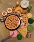 10 Pcs Pizza Party Toy Play Set For Kids  Pretend Play Food - Mix Lot