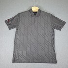 Nike Golf Dri-fit Performance Polo Shirt Men s Large Gray Collared Short Sleeve