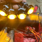 4pcs Amber Small Led Black Dome Motorcycle-chopper-bobber Turn Signal Light New