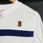 Nike Dri-fit Court Tennis Box Logo Size M Shirt Vintage Usa Made New White Blue