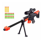 New -- Kids Toy Sniper Rifle Infrared Shootable Soft Bullets Plastic Air Gun