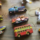 Vintage Lot 12 Retro Tin Christmas Ornament - Moving Parts - -zz Germany Travel