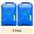 2 Pack Portable 6 Gallon Water Storage Container Blue Camping Emergency Use Jug