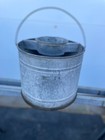 Vintage Galvanized Minnow Bucket With Insert