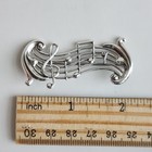Vintage Beau Sterling Silver Music Note Brooch Pin 4 7g Sheet Music Design