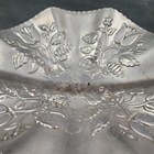 Vintage Candy Nut Dish With Handle Aluminum Hammered Design 1950s