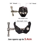 Super Clamp With 1 4 And 3 8 Thread For Photography camera Monitor  Led Light   