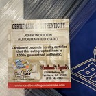 John Wooden Signed Autographed Card Pyramid Of Success Bruins Framed Global Auth