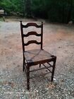 Antique Haywood Wakefield Thomasville Colonial Slat Ladder Back Wicker Chair