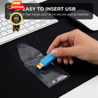 Professional Usb Drive Adhesive Pockets   Transparent Self-adhesive 3 5  X 2 