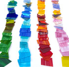 2 2lb Assorted Stained Glass Scraps For Mosaic Crafts  Tiles  And Home Decor