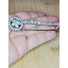Rhinestone Snap Barrettes Pair Colorful Crystal Hair Clips Y2k Sparkle Hair