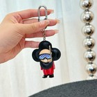 Authentic Louis Vuitton Vivienne Snorkeling Key Ring Bag Charm Black Red Leather