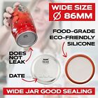 Forjars - Wide Mouth Size  86 Mm   100-pack  Canning Lids With  Stainless Steel 