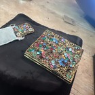 Vintage Rhinestone And Metal Compact Powder Case