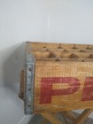 Vtg Wood Drink Pepsi Crate W dividers Waterloo Iowa Red Writing 1960s Caddy 