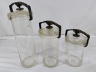 Antique Whitall Tatum Museum  Laboratory Specimen Jars  wow  Set Of 3