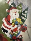 Bucilla Plaid Santa s Mailbox 18    Felt Christmas Stocking Kit No 86576 New