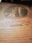 1858 Masonic Master Mason Cerrificate