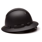 Vented Black Ridgeline Full Brim Protective Construction Safety Hard Hat Ratchet