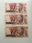 Brazil 10 Reais   Real 1994 Lot Of 5 Notes