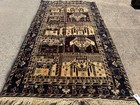 4x6 Vintage Oriental Rug Antique Handmade Hand-knotted Fine Clean Geometric 3x6
