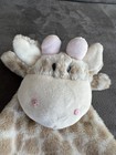 Security Blanket Nate And Jules Baby Giraffe Sadie Pink Feet Rattle Soft Rare
