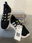 Adidas Racer Tr21 I Kids Running Sneakers Hook   Loop Black white yellow 10k