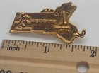 Vintage Gold Tone Massachusetts State Souvenir Brooch Lapel Pin