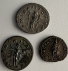 Rare Lot Of 3 Ancient Roman Bronze And Silver Coins  Uncleaned  Lot F 