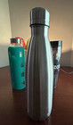 Lot Of 5 Glass Water Bottles Stainless Steel  Glass   Plastic W  Lids