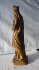 French Antique Saint Virgin Mary Statue Spelter Bronze Patina Religious 1800s