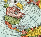 Flat Earth Map - 2  Gleason s New Standard Maps Of The World - Large 24  X 36  