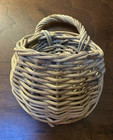 Wall Pocket Basket Vintage Woven Wicker Hanging French Country Cottagecore Decor