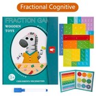 Children   s Magnetic Wooden Fraction Math Toy Set Educational Learning Arithmetic