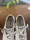 Made In Usa 90s Converse Size 9 5 White cream Low Tops Vintage