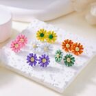 Fashion Korean Sweet Daisy Flower Stud Earrings Women Wedding Jewelry Gift New