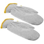  2 Pcs Anti-scalding Dishwashing Gloves Kitchen Cleaning Reusable