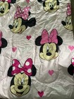 Twin Size Disney Minnie Mouse Reversible Comforter Pink Minnie Face Hearts