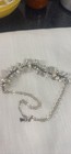 Silbada 925 Sterling Silver White Pearl Dangle Charm Cable Chain Bracelet 