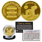 Apollo 11 50th Anniv Commemorative Nasa Space Medallion 1 25  Coin 24k Gold Clad