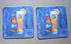 2 Lot  Blue Moon Artfully Crafted Beer Coaster Golden Co 2007 Craft New Coasters