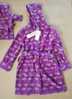 Leveret Kid   Doll Fleece Hooded Robe In Elephant Purple Size 5 New Great Gift