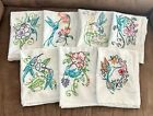 Hand  Embroidered  Flour  Sack   Dish Towels  eggs  